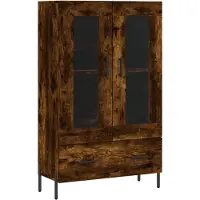 Syfax Highboard Räuchereiche 69,5x31x115 cm Holzwerkstoff