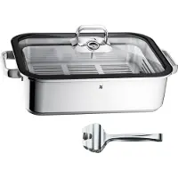 WMF Vitalis, 6,5 l, Edelstahl, Rechteckig, Keramik, Gas, Induktion, Edelstahl, Glas