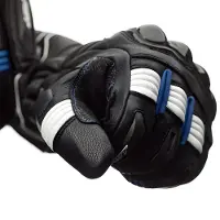 Rst Pilot Handschuhe Schwarz Blau Weiß Größe 9