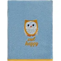 Egeria Handtuch "OWL", blau (hellblau), B:50cm L:90cm, Frottier, Baumwolle, Handtücher, Handtuch, mit Eulen Applikation