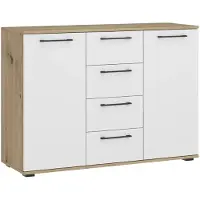 Halmar Kommode Flex KM-2 116x82x40 cm Sideboard für Wohnzimmer Eiche