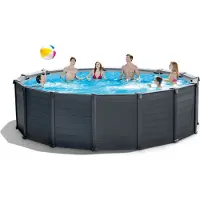 Intex SUPER-SET!!! 26384 Graphite Paneel Frame Pool 478 x 124 cm