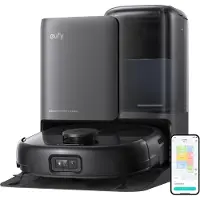 Eufy Omni E25 HydroJet Saugroboter mit Wischfunktion, 20.000 Pa Turbosaugkraft, DuroSpiral-Entwirrungsbürsten, CornerRover-Arm für Ecken, All-in-One-Station, für Haustiere &amp; Kinder