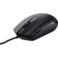 Trust Basi, Beidhändig, Optisch, USB Typ-A, 1200 DPI, Schwarz