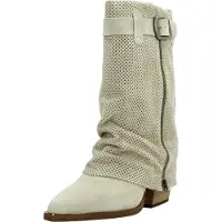Alpe für Damen. 527611 Dua beige Lederstiefel (39), 3 bis 5 cm, Reißverschluss, Lässig