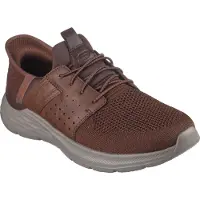 SKECHERS Herren Slip-On GARNER NEWICK braun, Größe 42,5 (210803)