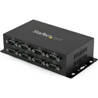 StarTech.com .com 8 Port USB auf Seriell RS-232 Adapter Hub - DIN-Schienen und Wandmontage fähig, USB 2.0 Type-B, Seriell, Schwarz, Stahl, Aktivität, 5 V