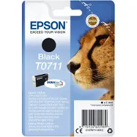Epson Cheetah Singlepack Black T0711 DURABrite Ultra Ink, Standardertrag, Schwarz, Tinte auf Pigmentbasis, 7,4 ml, 1 Stück(e), Einzelpackung