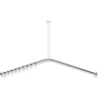 Hewi System 900 Vorhangstange 900.34.10440 1487 x 1487 mm, 28 Vorhangringe, Edelstahl verchromt