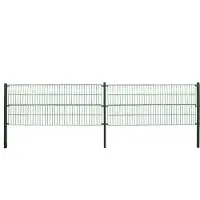 HOME DELUXE Doppelstabmattenzaun MORATA Höhe: 120 cm / Länge: 30 m ohne Eckpfosten I Gartenzaun, Mattenzaun