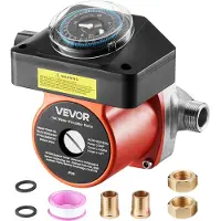 Vevor Umwälzpumpe mit Timer, 38 LPM Umwälzpumpensystem mit sofortiger Zirkulation, 100 W AC 220–240 V, Heizungspumpe G3/4 Zoll auf G1/2 Zoll Anschluss, für Boiler, Warmwasserbereitung