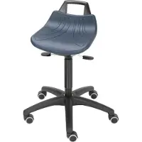 Lotz Drehhocker Sitz PolyurethanSchaum blau mit Rollen - 3662.11
