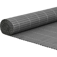 Syfax Gartenzaun Doppelseitig Grau 1,8x5 m PVC
