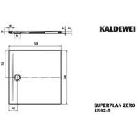 Kaldewei SUPERPLAN ZERO 1592-5, Duschwanne mit Wannenträger extraflach, 150x150cm, 359247980674, Farbe: Warm Grey 85