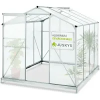 Juskys GEWÄCHSHAUS GH250F1 Aluminium 4,75m2