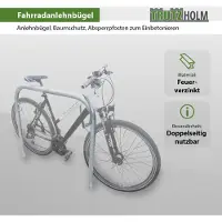 Baumarktplus Fahrradanlehnbügel 115 x 99 cm Stahl feuerverzinkt Ø 49 mm Einbetonieren Fahrradständer Parker Typ U