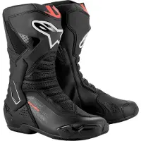 Alpinestars stiefel SMX-6 3, (schwarz/rot fluo, Größe 50)