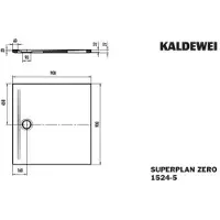 Kaldewei SUPERPLAN ZERO 1524-5, Duschwanne mit Wannenträger extraflach, 90x90cm, 352447980674, Farbe: Warm Grey 85