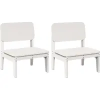Syfax Gartenstühle 2 Stk. Weiß 60x52,5x72 cm Massivholz Kiefer