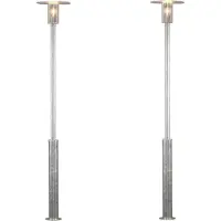 Konstsmide 2er Set Außenstehleuchte Mastleuchte MODE, bruchsicher, Lampe außen