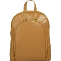 Cluty Cityrucksack , Damen, Gr. B/H/T: 30cm x 25cm x 12cm, onesize, gelb, Leder, Rindsleder, unifarben, Rucksäcke Cityrucksack, echt Leder, Made in Italy