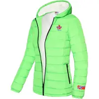 Nebulus Winterjacke mit Teddyfell GLOWFUR Damen, warme Outdoorjacke, praktische & vielseitige Übergangs- & Winterjacke, P4836 - Damen, limettengrün, L/40