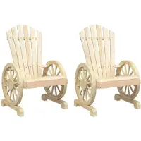 Syfax Adirondack-Gartenstühle 2 Stk. Massivholz Tanne