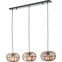 Eglo Hängelampe für den Esstisch aus Rattan Woodball