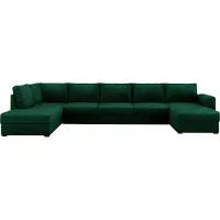 Mirjan 24 Ecksofa Wilma Large Premium, U-Form Polsterecke vom Hersteller, Schlafsofa mit zwei Bettkasten, Wohnlandschaft (Farbe: Piano 26, Seite: Links)