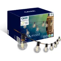 Calex Vista LED Lichterkette 45 m, 75 Lampen, warmweiß licht, wasserdicht, Gartenbeleuchtung mit Fernbedienung