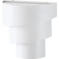 LINDBY LED-Außenwandleuchte Valir, weiß, drei Schirme, IP54