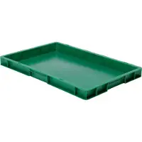 LA-KA-PE LA KA PE Transportstapelkasten Polypropylen grau L600xB400xH50mm Wände / Boden geschlossen - TK600/50-0 GRAU