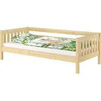 Erst-Holz Gemütliches Kinderbett mit dreiseitiger Sicherung 90x200 cm Kiefer V-60.29-09ohne Zubehör