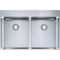 Franke Spüle BOX BXX 220-36-36 A mit Drehknopfventil Edelstahl massiv