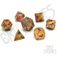GlassStaff CritStones Metal Würfel Set Shattered Sigils (7)