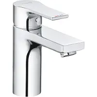 Kludi ZENTA SL Waschtisch-Einhandmischer, Auslaufhöhe 100mm, mit PUSH-OPEN Ablaufgarnitur, 482980565, Farbe: Chrom