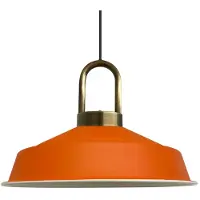 Bamyum Pendelleuchte Asletl-Lock Hängelampe aus Metall Ø40 cm Orange Lampe