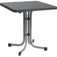 Sieger Gartentisch - Grau - Mecalit - Metallgestell - 70 x 70 cm - klappbar