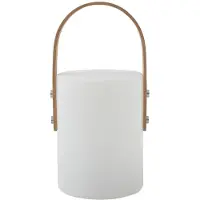 LINDBY LED-Akku-Außentischleuchte Juria, weiß, CCT, IP44