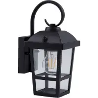 LINDBY Außenwandleuchte Eloane, schwarz, Edelstahl, 29 cm