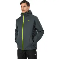 4F Winterjacke Herren Snowboardjacke Skijacke mit Kapuze Warm Winter Jacke Wassersäule 5.000 mm Winddicht Wasserdicht Grau S