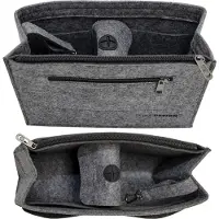 Dune Design Handtaschen Organizer 27x10x16cm M Filz Tasche Innentasche Taschen Einsatz Grau