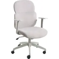 Beliani Bürostuhl Hellgrau Stoff Drehbar Höhenverstellbar Neigbar Modernes Design Gemütlich Komfortabel Schreibtischstuhl Homeoffice Büro Arbeitsplatz