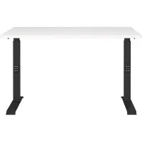 Germania DOWNEY höhenverstellbarer Schreibtisch weiß rechteckig, C-Fuß-Gestell schwarz 120,0 x 80,0 cm