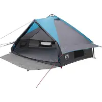 vidaXL Teepee Zelt für 8 Personen 8 Personen Blau und Grau