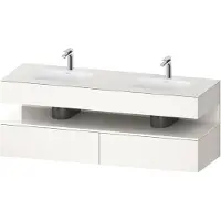 Duravit Einbauwaschtisch-Möbel-Set Qatego 160x55x60cm, Kon-WTU, B, we hgl/we matt