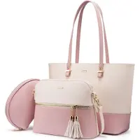 Sonstiges LOVEVOOK Damen Handtasche Set Leder Schultertasche 3-teilig