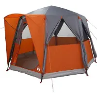 vidaXL Cabin Zelt 3-Personen 3 Personen Grau und Orange