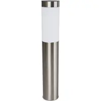 LINDBY LED-Solarlampe Aleeza, 61 cm, Edelstahl, Erdspieß Aleeza, alu / grau / zink, Edelstahl, Modern, Solarleuchten