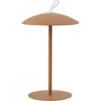 LINDBY LED-Akku-Tischleuchte Kanani, braun, dimmbar